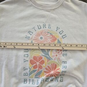 #493 Billabong Floral Graphic Sweatshirt - Cream and Pastel